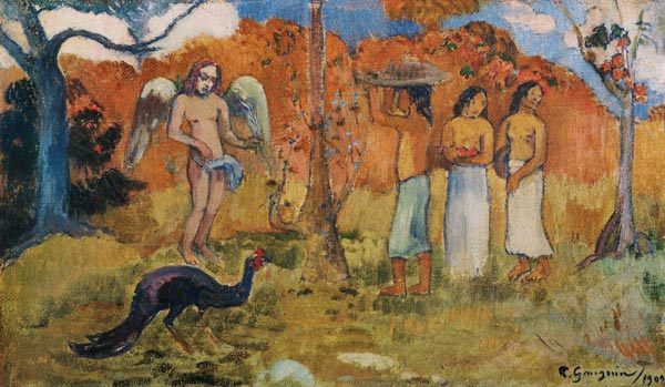 Three women and an angel od Paul Gauguin