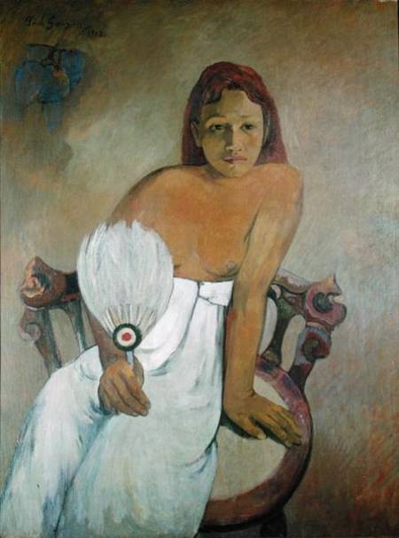 Girl with fan od Paul Gauguin