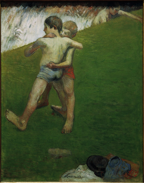 Young Wrestlers od Paul Gauguin