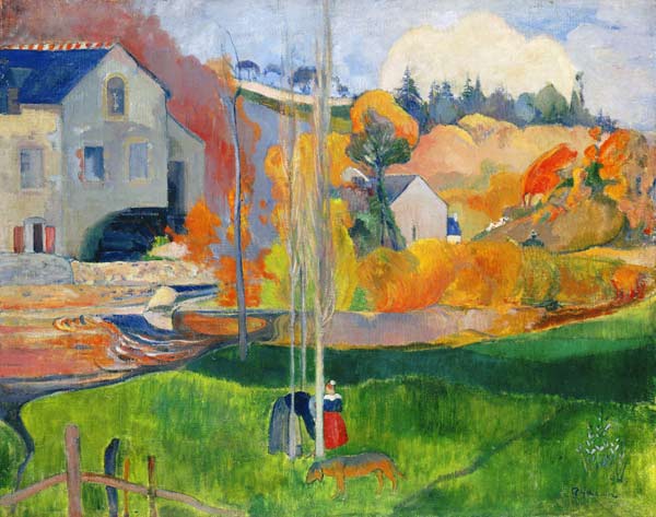 Landscape in Brittany. The David Mill od Paul Gauguin