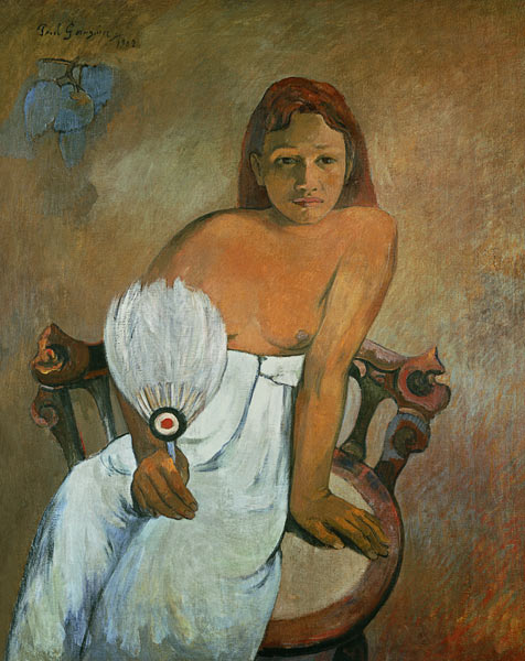 Girl with fan od Paul Gauguin