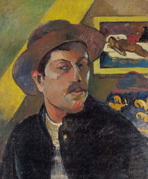 Self-portrait w. Manao Tupa. od Paul Gauguin