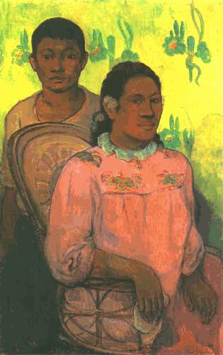 Mrs. and boy on Tahiti od Paul Gauguin