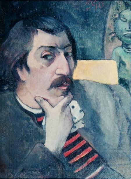 Portrait of the Artist with the Idol od Paul Gauguin