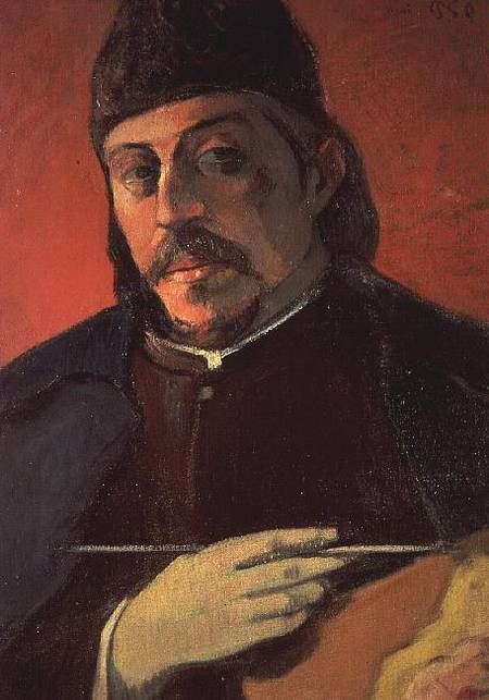Self portrait with a Palette od Paul Gauguin