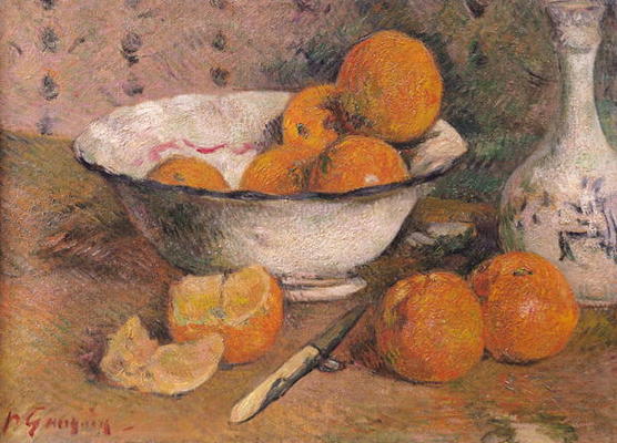 Still life with Oranges, 1881 (oil on canvas) od Paul Gauguin