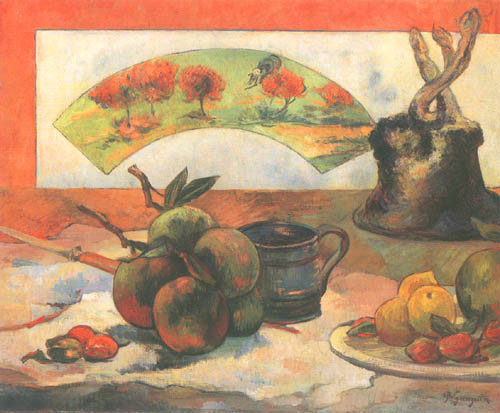 Still life with fan od Paul Gauguin
