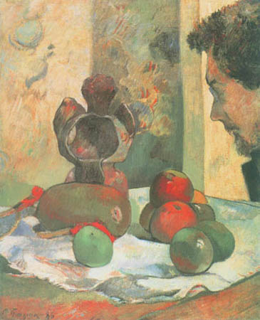 Still life with the profile of Charles Laval od Paul Gauguin
