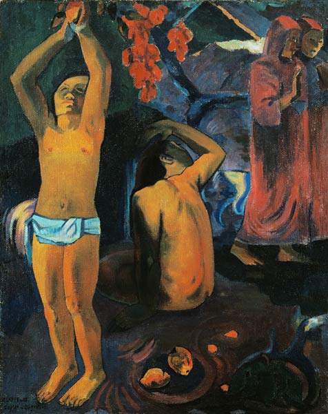 Tahitian man of poor man raised od Paul Gauguin