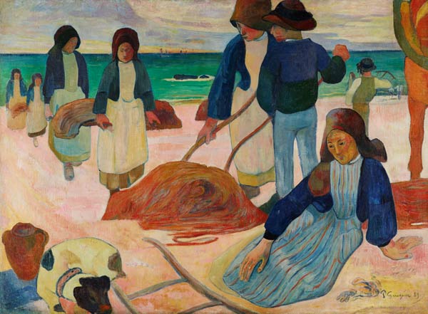 Bretonische Tangsammlerinnen (II) (Ramasseuses de varech (II)) od Paul Gauguin