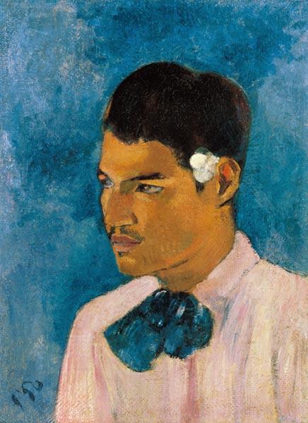 The young man with the flower