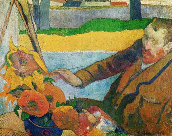 Van Gogh, sunflowers painting od Paul Gauguin