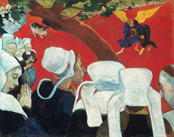 Vision according to the sermon (Jakob struggles with the angel) od Paul Gauguin
