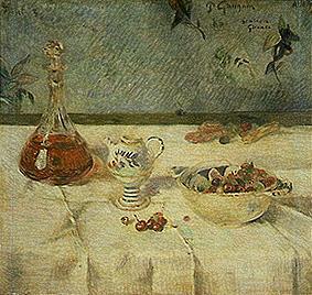 The white tablecloth. od Paul Gauguin