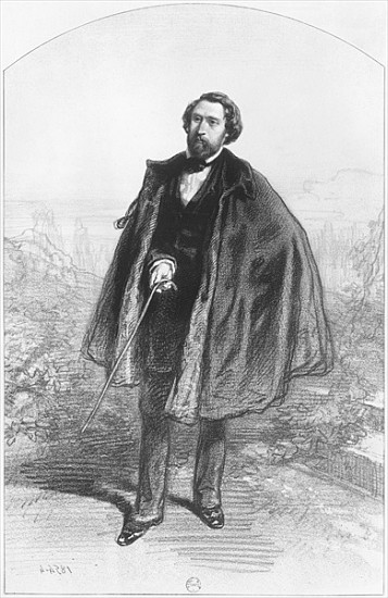 Alfred de Musset (1810-57) od Paul Gavarni
