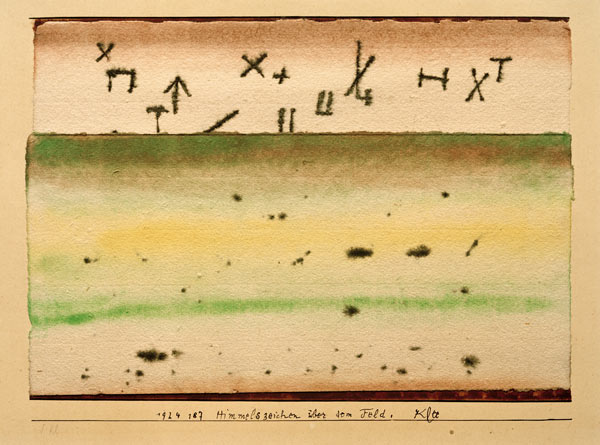 Himmelszeichen ueber dem Feld, 1924, od Paul Klee