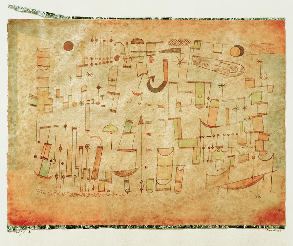 Inschrift, 1921.3. od Paul Klee