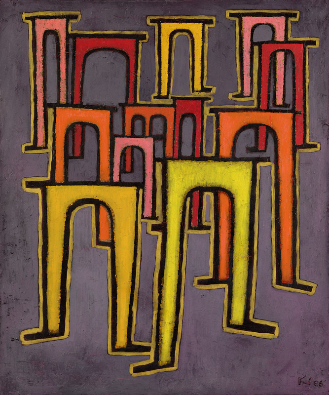 Revolution des Viadukts, 1937. od Paul Klee