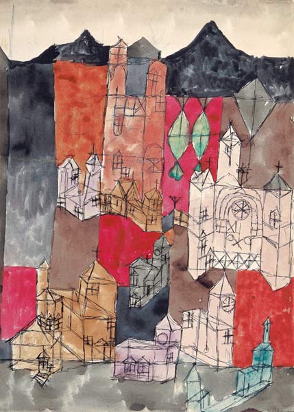 Town of the churches (churches at the mountain) od Paul Klee