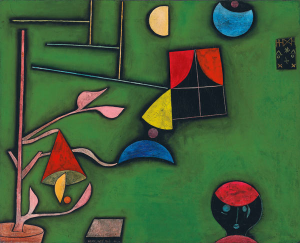 Stillleben mit Pflanze und Fenster od Paul Klee