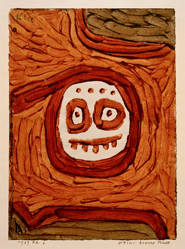 Bílo-hnědá maska od Paul Klee