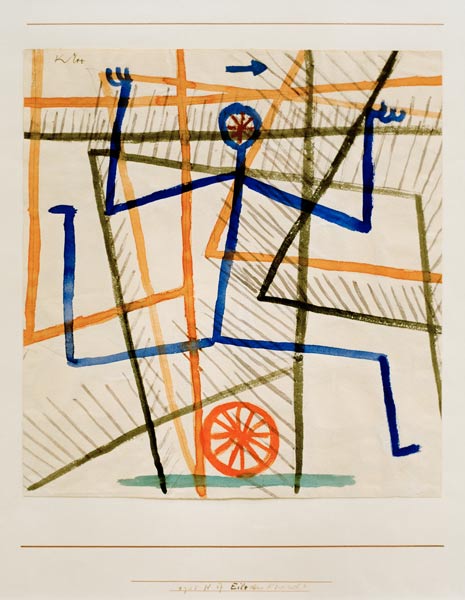 Eile ohne Ruecksicht, 1935, od Paul Klee