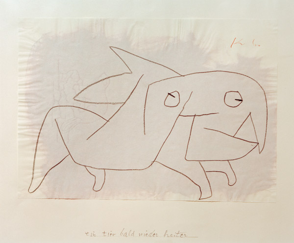 ein tier bald wieder heiter, 1940, od Paul Klee