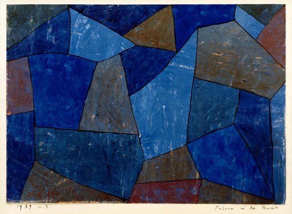 Felsen in der Nacht, 1939.83. od Paul Klee