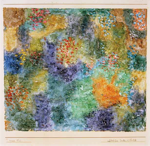 noerdlicher Garten in Bluete, od Paul Klee