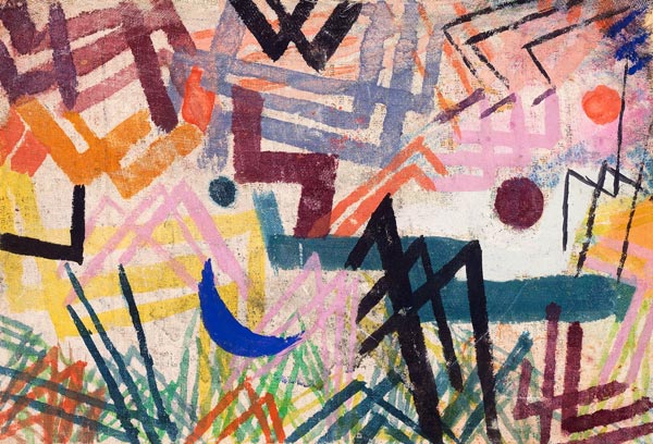 Spiel der Kräfte einer Lechlandschaft od Paul Klee