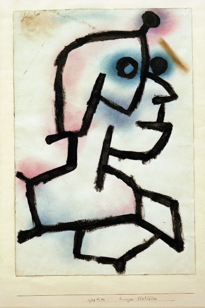 Krieger Stahlblick, 1939. od Paul Klee