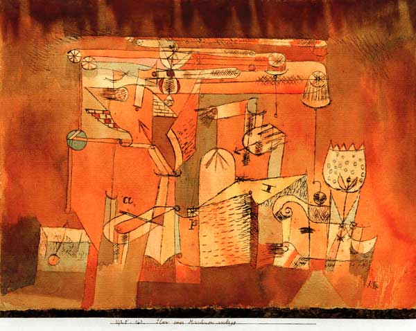 Plan einer Maschinenanlage, od Paul Klee