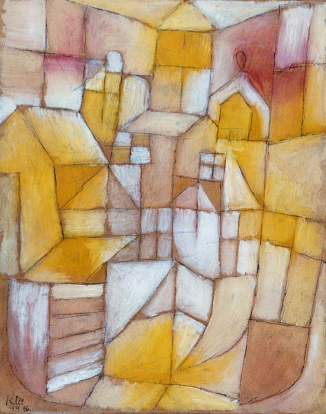 Rosa yellow (window and roofs) od Paul Klee