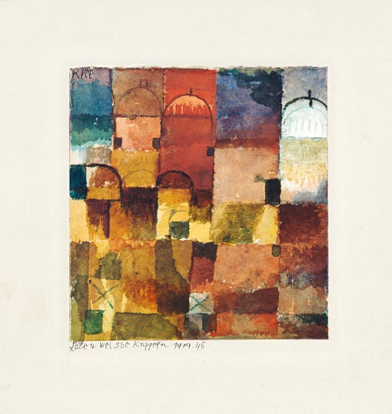 Red and White Domes od Paul Klee