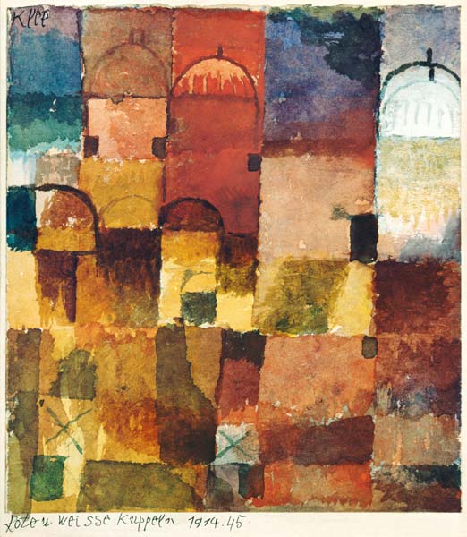 Red and white domes od Paul Klee
