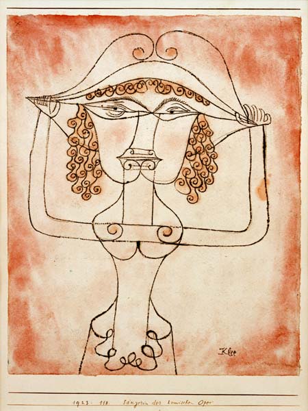 Saengerin der komischen Oper, 1923.118. od Paul Klee