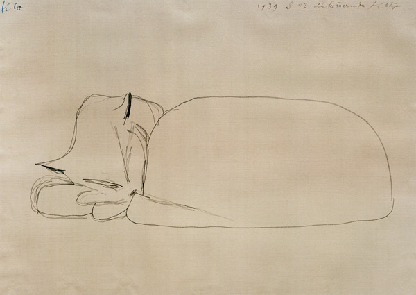 schlumernde Katze, 1939, 233 (S 13). od Paul Klee