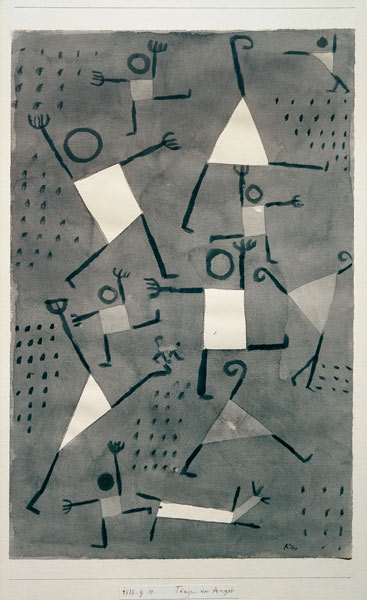 Taenze vor Angst, 1938,90. od Paul Klee