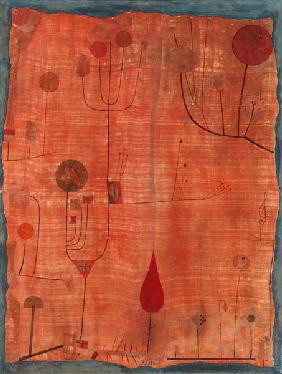 Fruits on red (or: The handkerchief of the violinist)