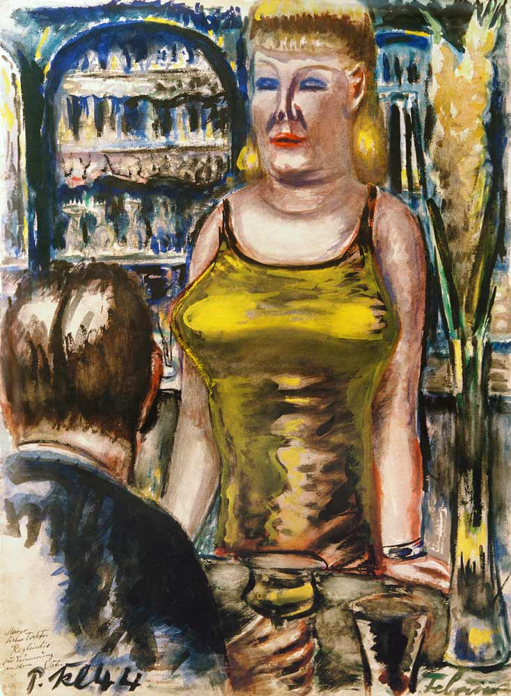 Yellow barmaid with mr od Paul Kleinschmidt