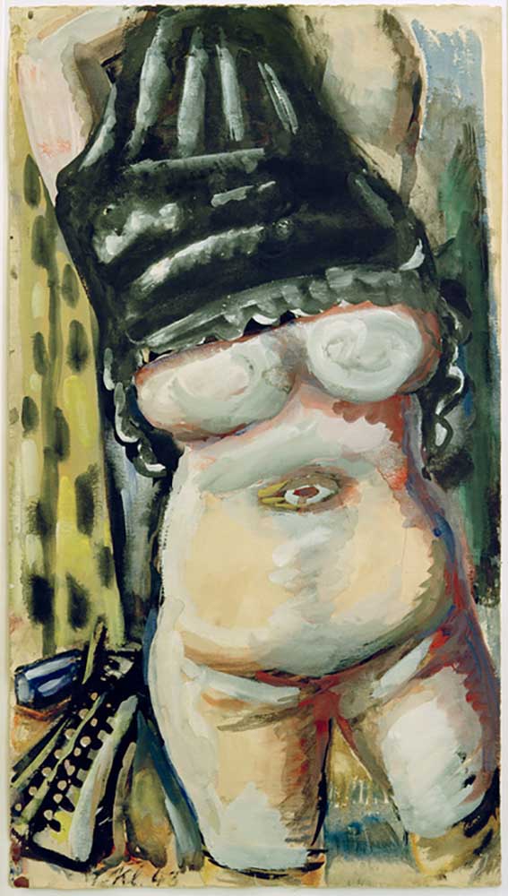 Nude with his head covered od Paul Kleinschmidt