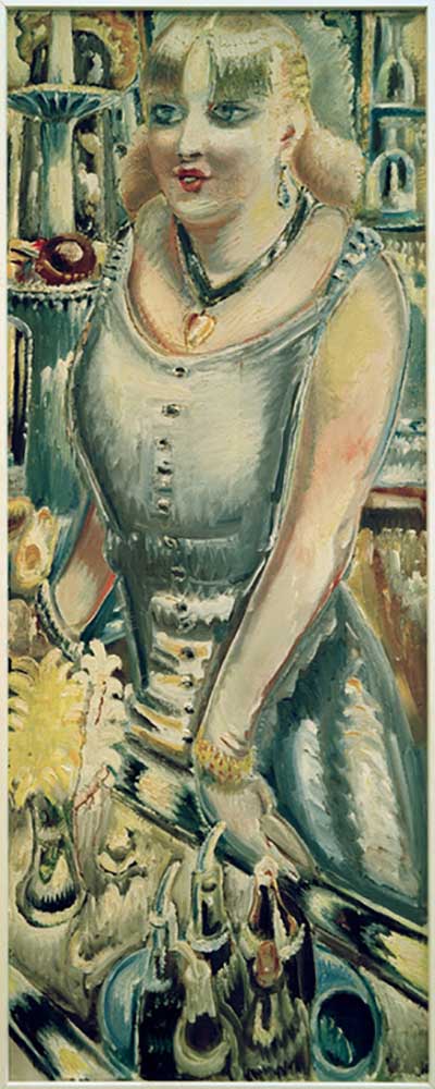 Standing barmaid with hyacinths od Paul Kleinschmidt