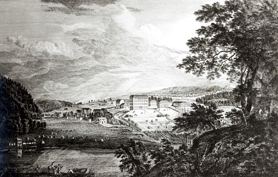 A View of Bethlem the Great Moravian Settlement in the province of Pennsylvania from ''Scenographia  od Paul Sandby