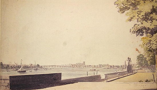 View from Somerset House Garden, looking towards Westminster Bridge od Paul Sandby