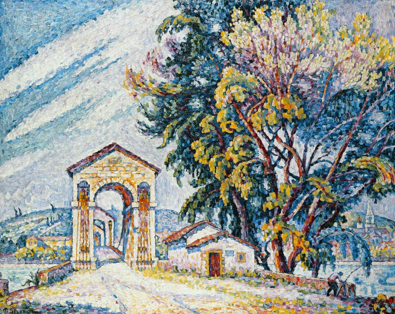 Brücke in Bourg-Saint-Andéol od Paul Signac