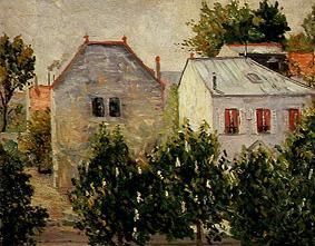 Houses and gardens at the outskirts of Asnières. od Paul Signac
