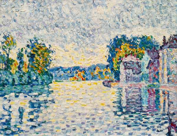 The Seine near Samois (from a series of 4 pictures) od Paul Signac
