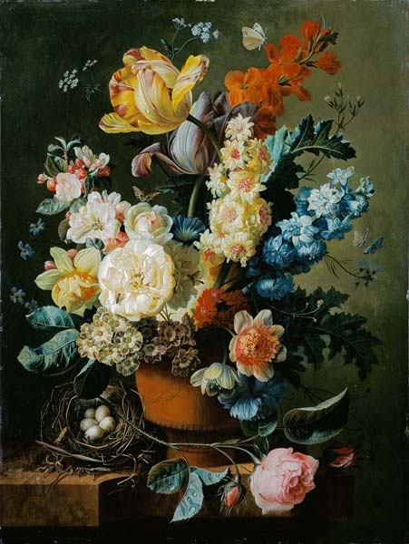 Still Life with Flower and Nest od Paul Theodor van Brussel