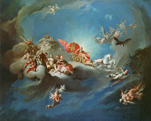 The Apotheosis of the Emperor Charles VI (1685-1740) in the guise of Apollo od Paul Troger