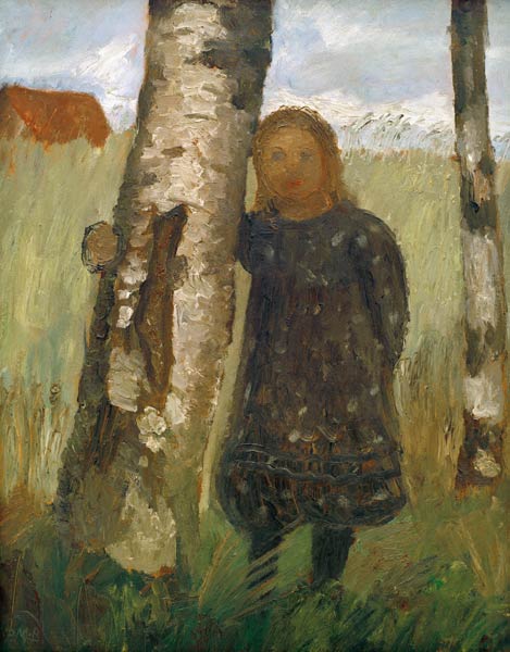 Girl at Birch Tree od Paula Modersohn-Becker